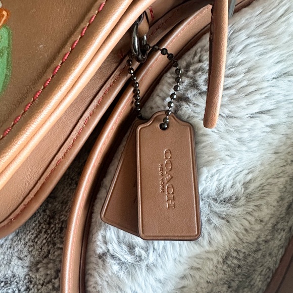 Custom painted Coach saddle bag - Picture 3 of 6